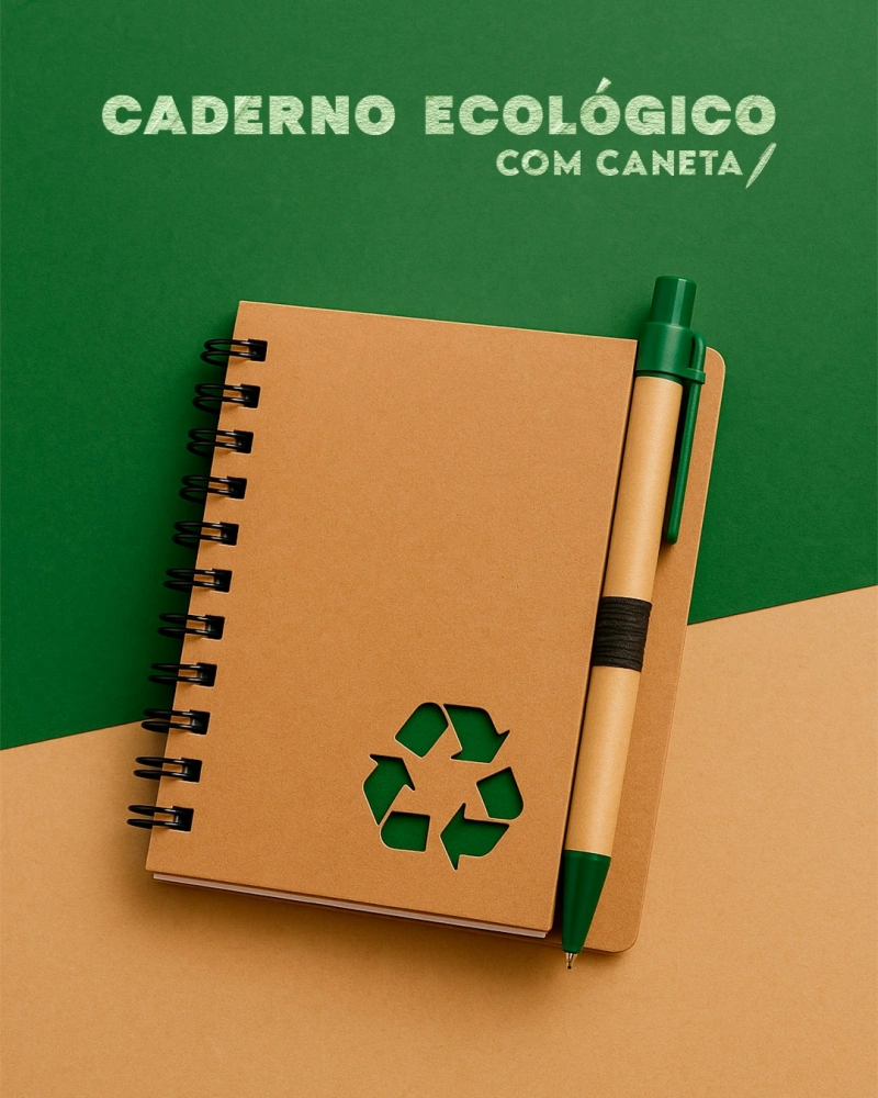 Caderno ecológico personalizado